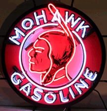 Mohawk Gasoline Neon Sign