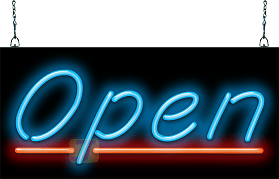 Friendly Open Neon Sign