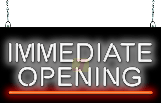 Immediate Opening Neon Sign - Clearance