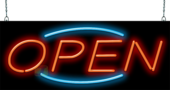 Open Neon Sign