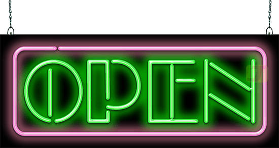 Open Neon Sign