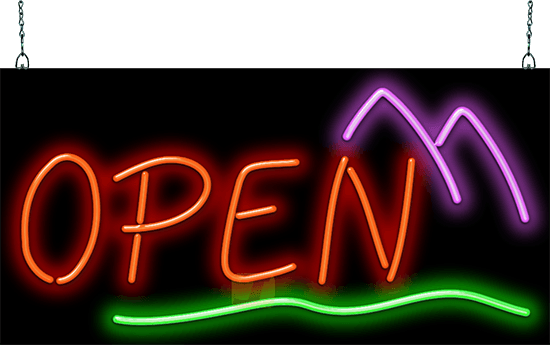 Alpine Open Neon Sign