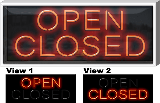 Outdoor Open Closed Neon Sign