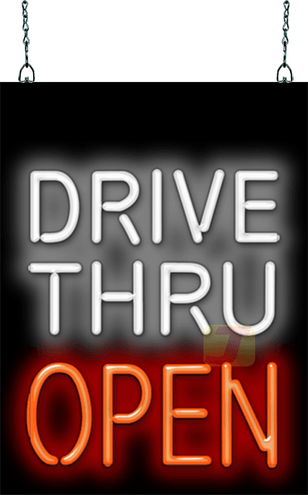 Drive -Thru Open Neon Sign
