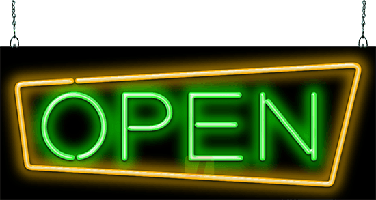 Retro Style Open Neon Sign