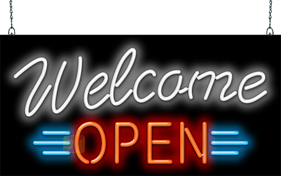 Welcome Open Neon Sign