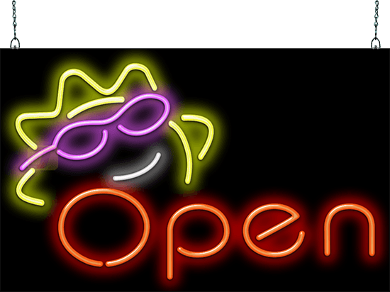 Sunshine Open XL Neon Sign