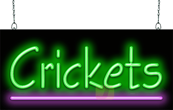 Crickets Neon Sign