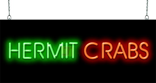 Hermit Crabs Neon Sign