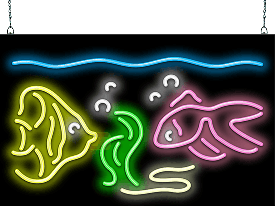 Aquarium Scene Neon Sign