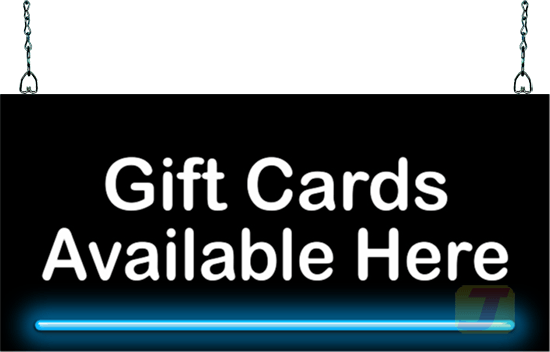 Gift Cards Available Here Neon Sign