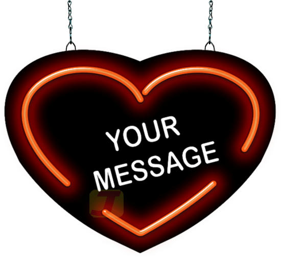 Custom Message Heart Neon Sign