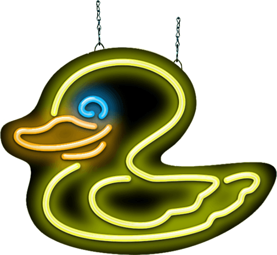 Rubber Ducky Contoured Neon Sign