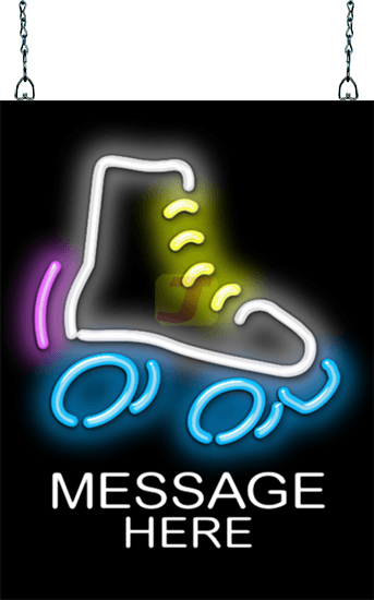 Custom Message Skate Neon Sign