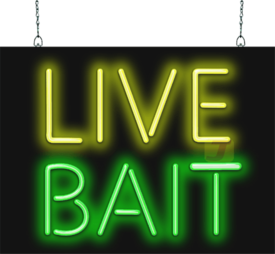 Live Bait Neon Sign