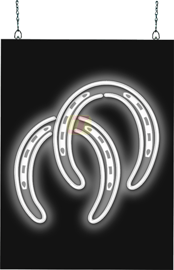 Horseshoes Neon Sign
