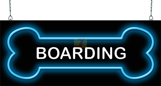 Boarding Neon Sign