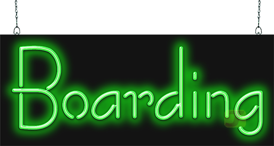 Boarding Neon Sign