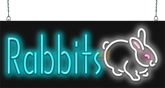 Rabbits Neon Sign