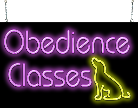 Obedience Classes Neon Sign