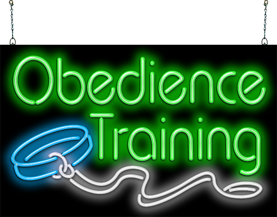 Obedience Training Neon Sign