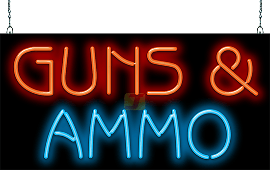 Guns & Ammo Neon Sign