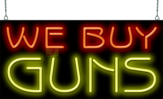 We Buy Guns Neon Sign