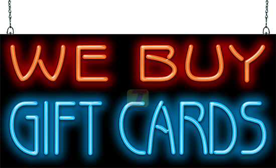 We Buy Gift Cards Neon Sign