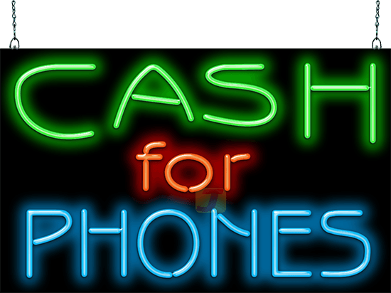 Cash for Phones Neon Sign