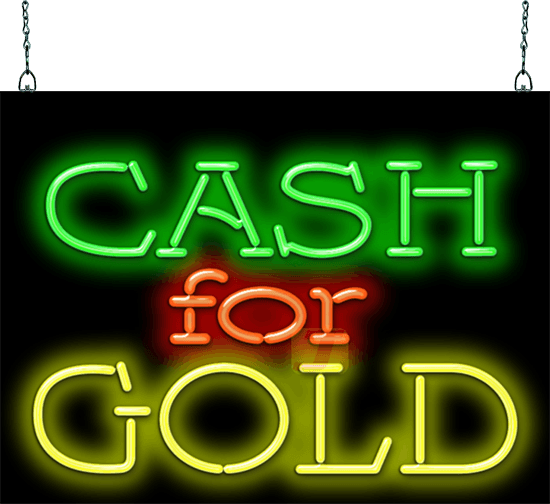 Cash For Gold Neon Sign - Small Size