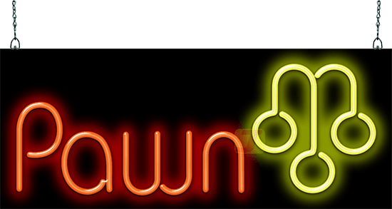 Pawn with Graphic Neon Sign