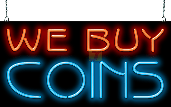 We Buy Coins Neon Sign