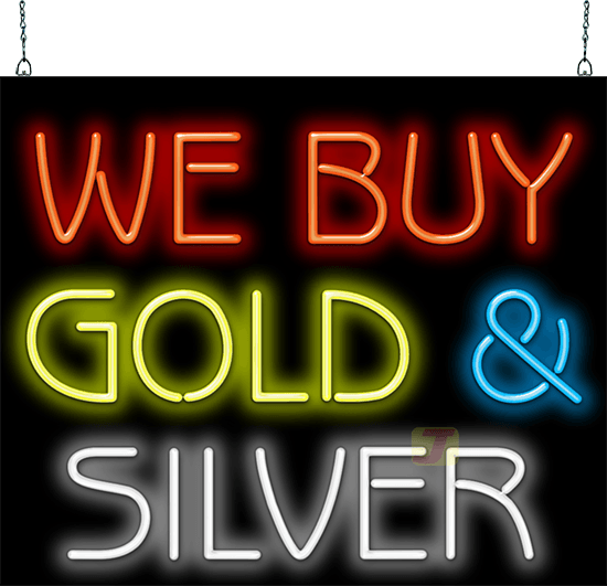 We Buy Gold & Silver Neon Sign