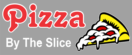 Pizza By The Slice Window Cling Sign