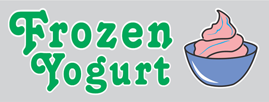 Frozen Yogurt Window Cling