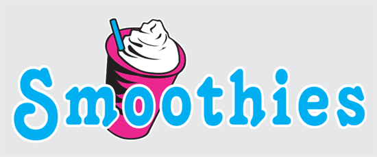 Smoothies Window Cling Sign