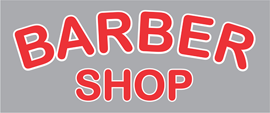 BARBER SHOP Window Cling Sign
