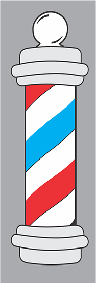Barber Pole Window Cling