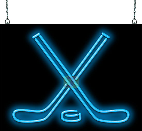 Hockey Sticks Neon Sign