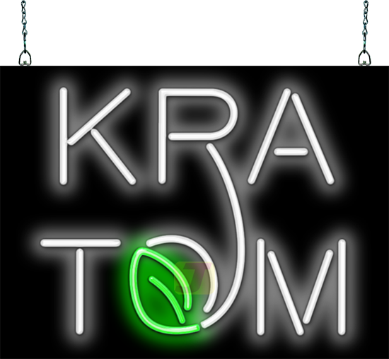 Kratom with Graphic Neon Sign