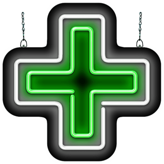 Double Medical Cross Neon Sign