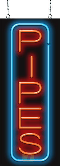 Pipes Vertical Neon Sign