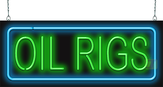 Oil Rigs Neon Sign