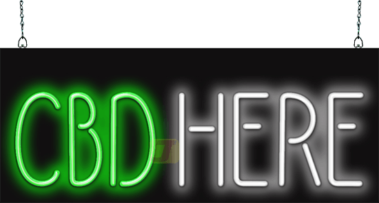 CBD Here Neon Sign