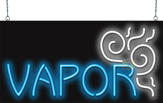 Vapor with Graphic Neon Sign