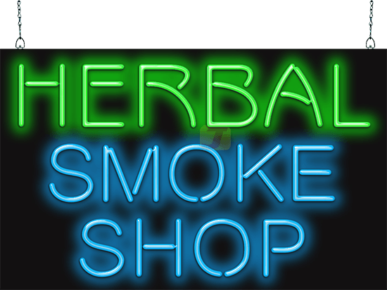 Herbal Smoke Shop Neon Sign