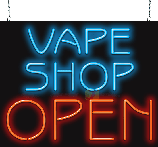 Vape Shop Open Neon Sign