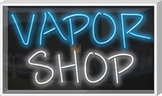 Outdoor XL Vapor Shop Neon Sign