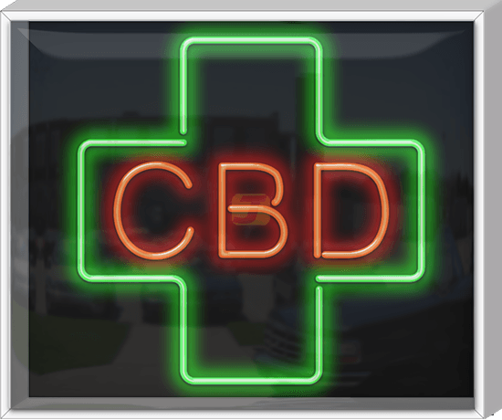 Outdoor XL CBD Medical Cross Neon Sign