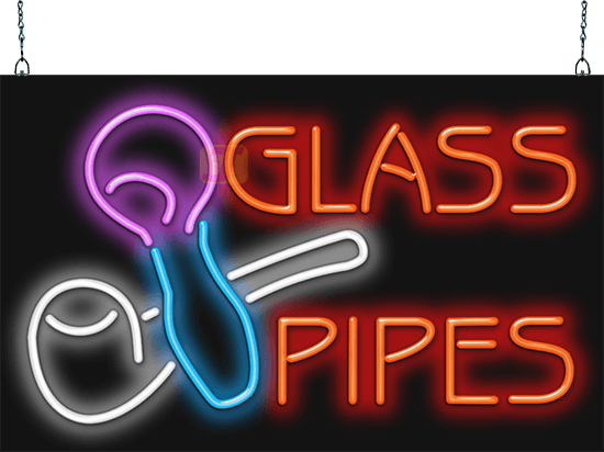 Glass Pipes Neon Sign